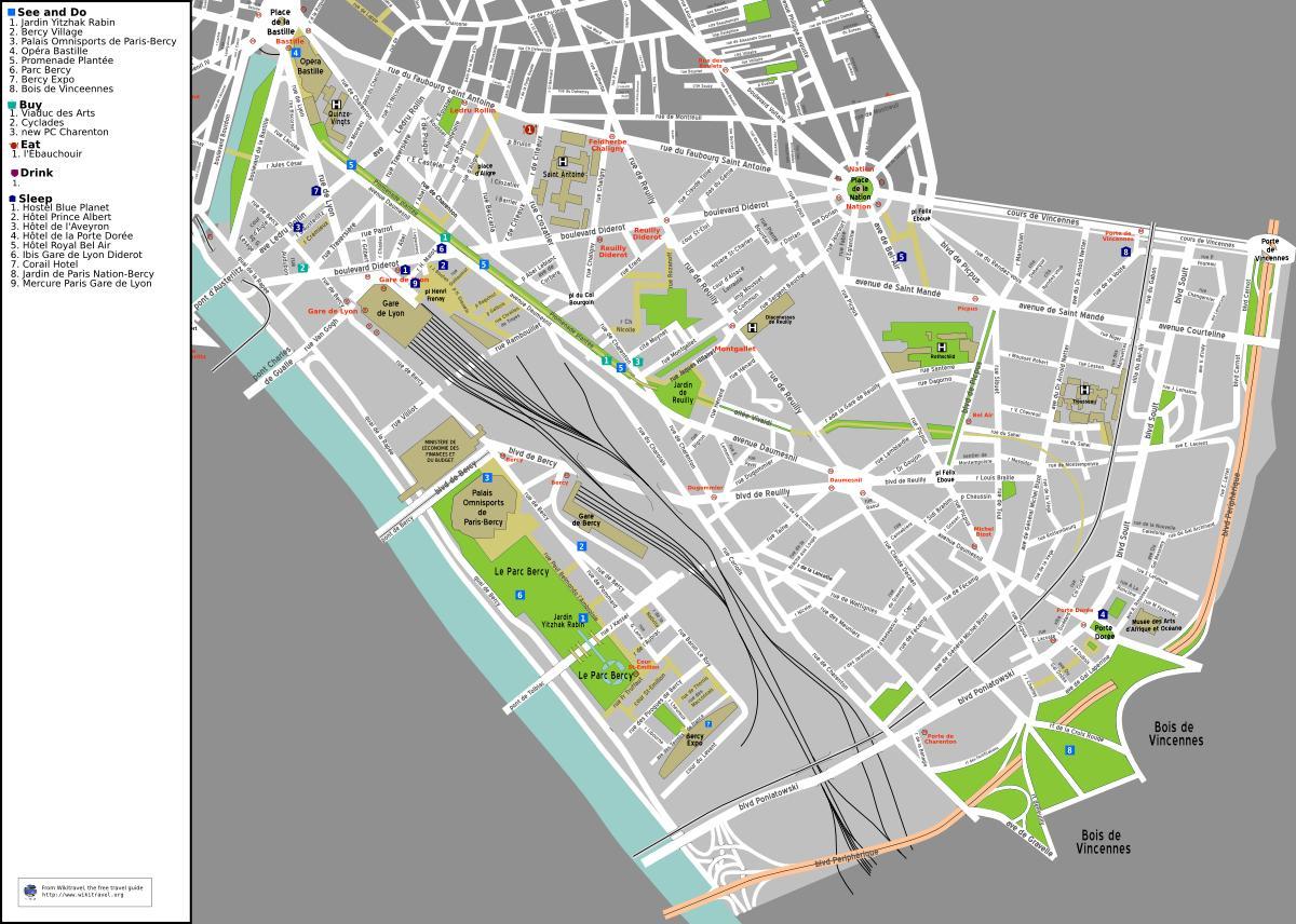 Εμφάνιση χάρτη 12ο διαμέρισμα του Παρισιού