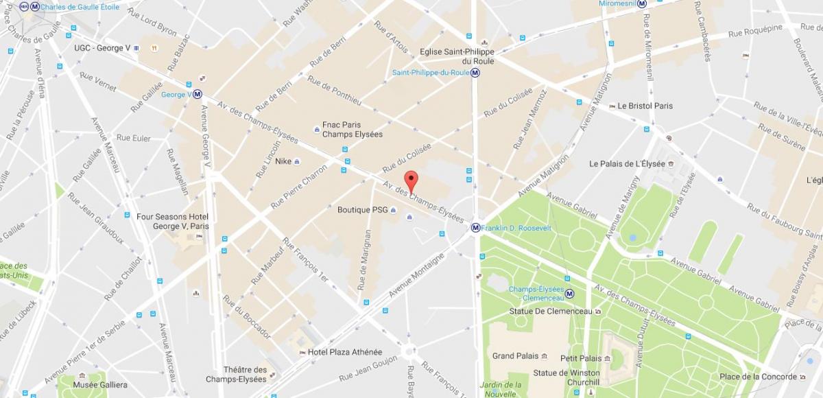 Χάρτης της Avenue des Champs-Élysées