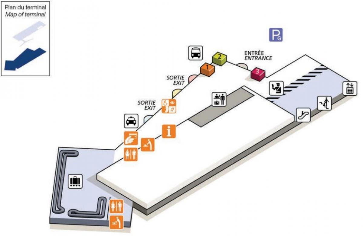 Χάρτης της CDG airport terminal 2G