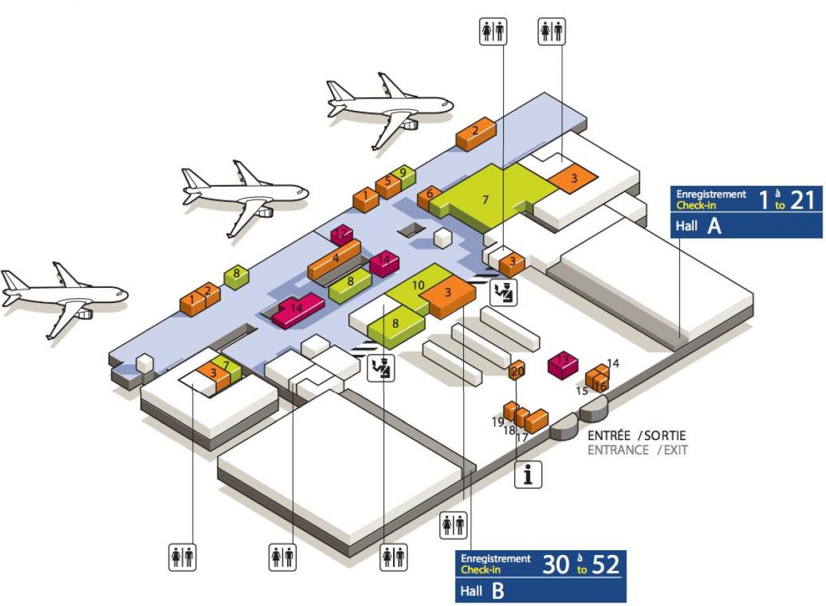 Χάρτης της CDG airport terminal 3