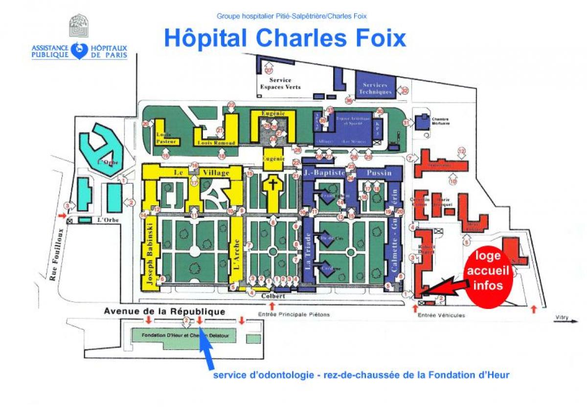 Χάρτης του Charles-Foix νοσοκομείο