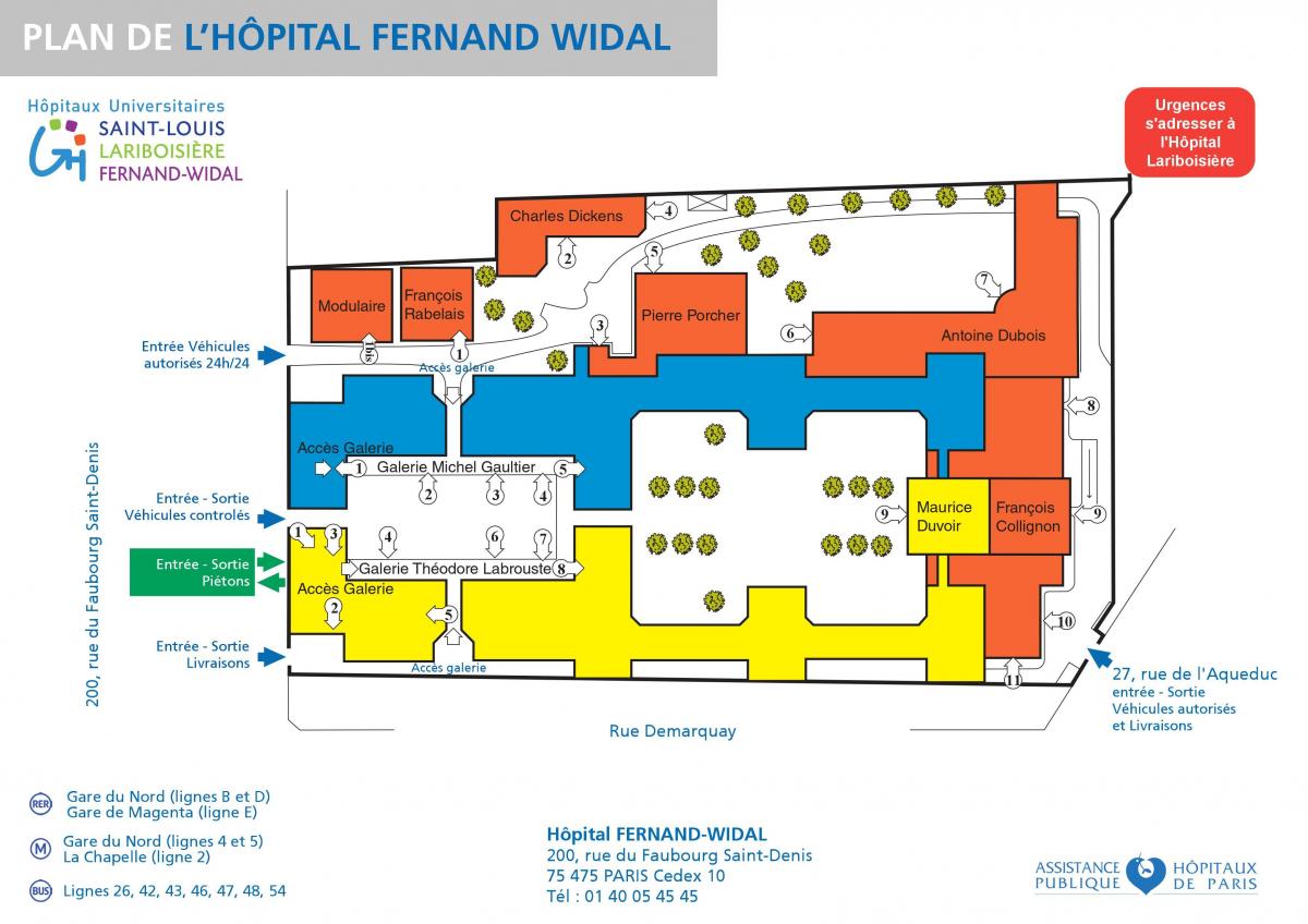 Χάρτης της Fernand-Widal νοσοκομείο