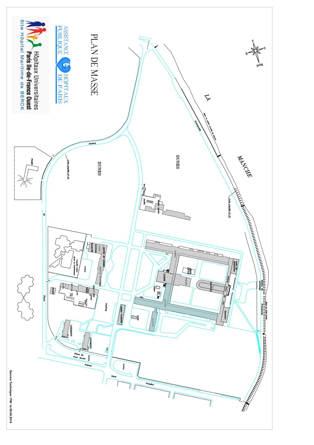 Χάρτης της Θαλάσσιας de Berck νοσοκομείο