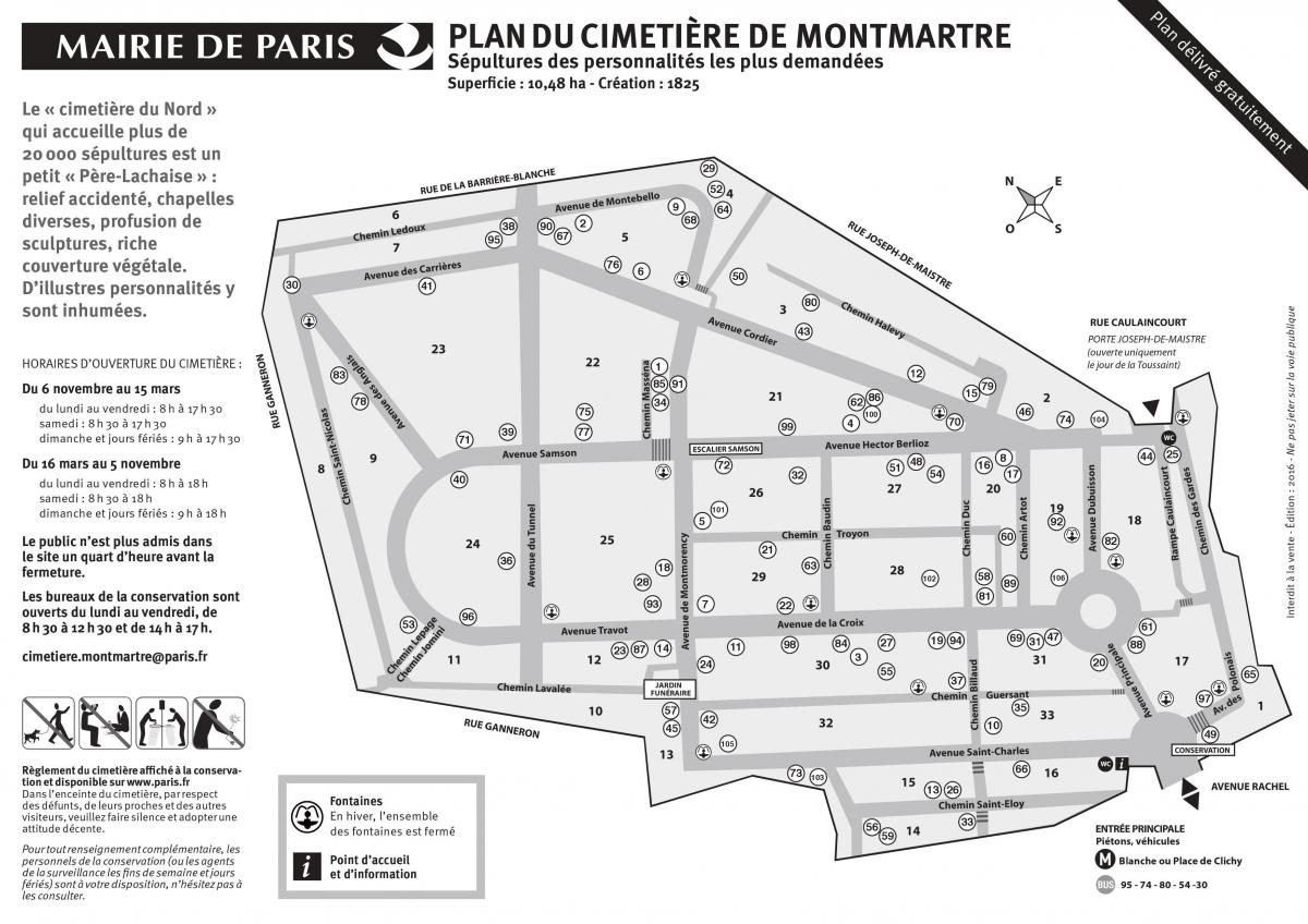 Χάρτης του Παρισιού Νεκροταφείο
