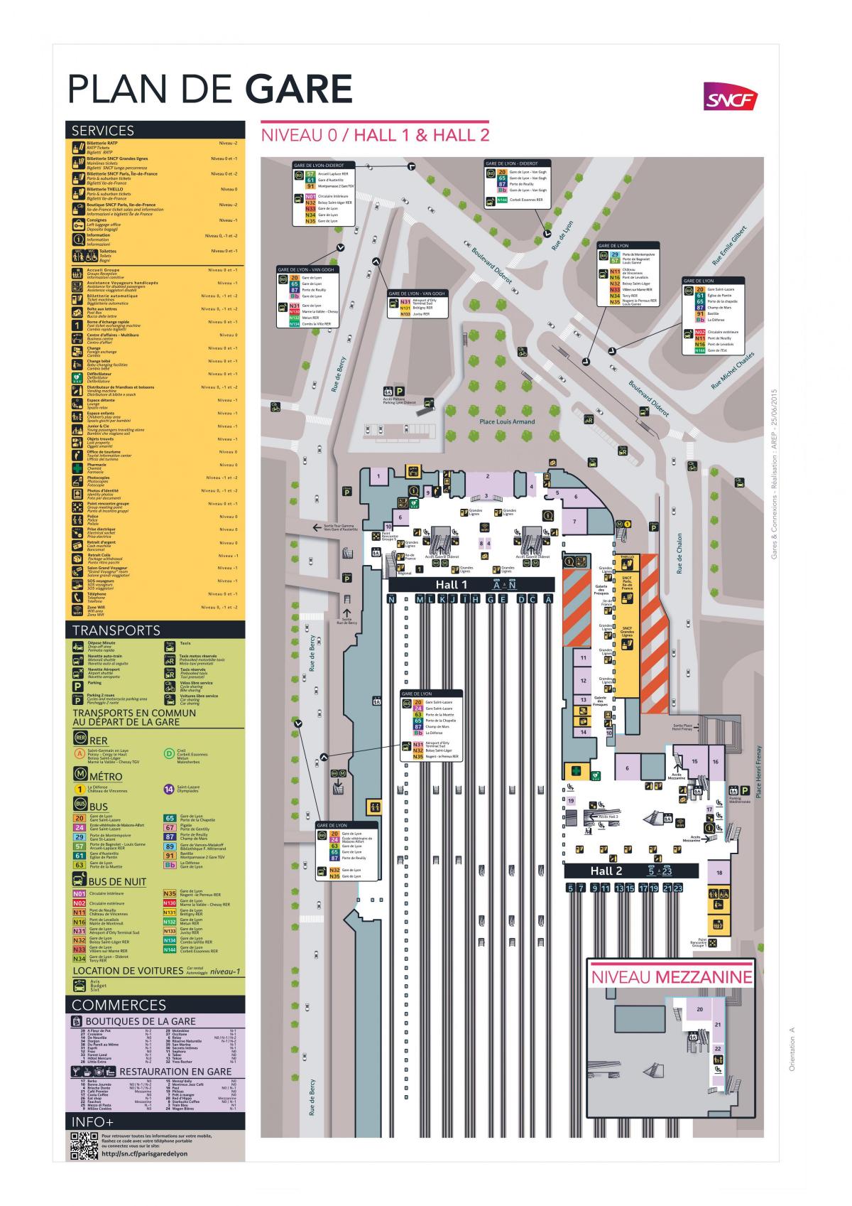 Χάρτης της Paris-Gare de Lyon
