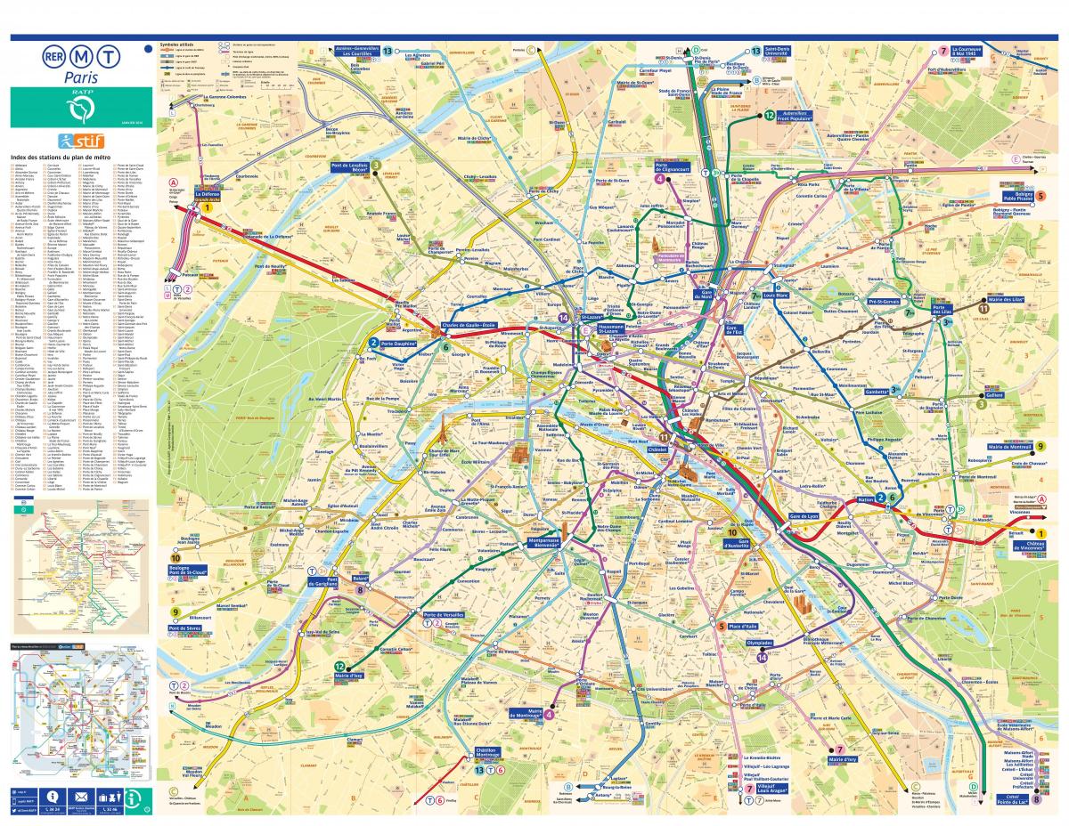 Χάρτης της RATP μετρό