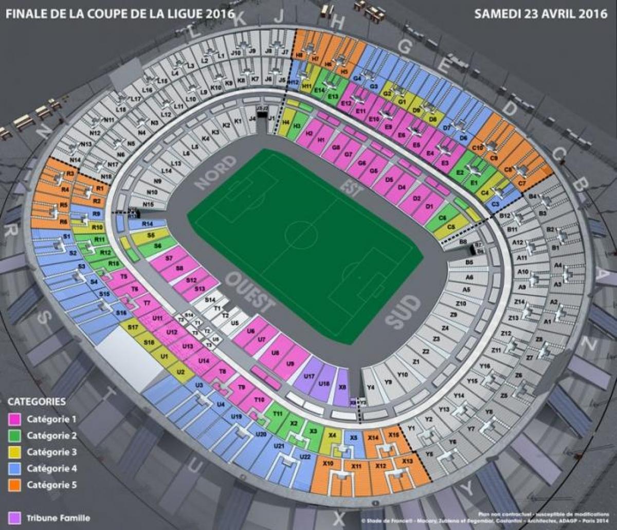 Χάρτης της Stade de France Ποδοσφαίρου