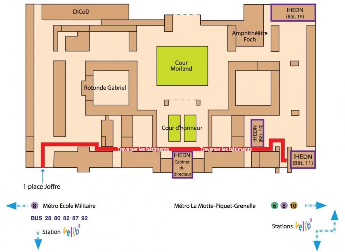 Χάρτης της École Militaire