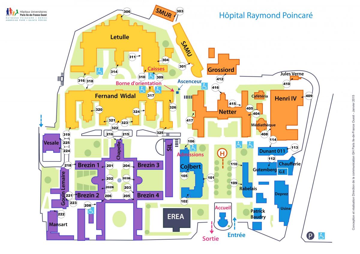 Χάρτης του Ρέιμοντ-Poincaré νοσοκομείο