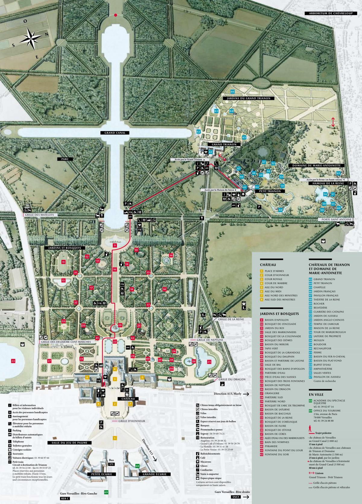 Χάρτης της στους Κήπους των Βερσαλλιών