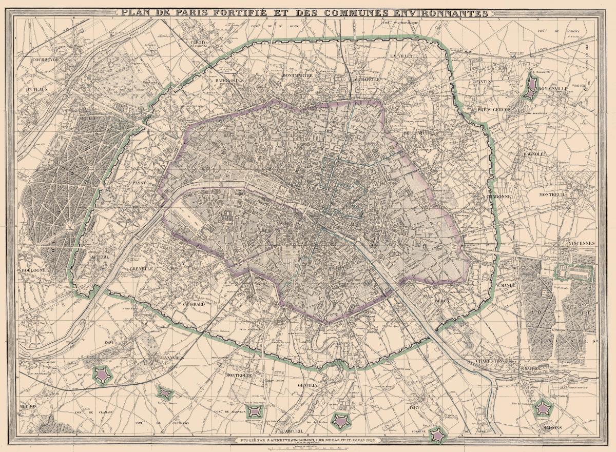 Χάρτης της Παρίσι, 1850