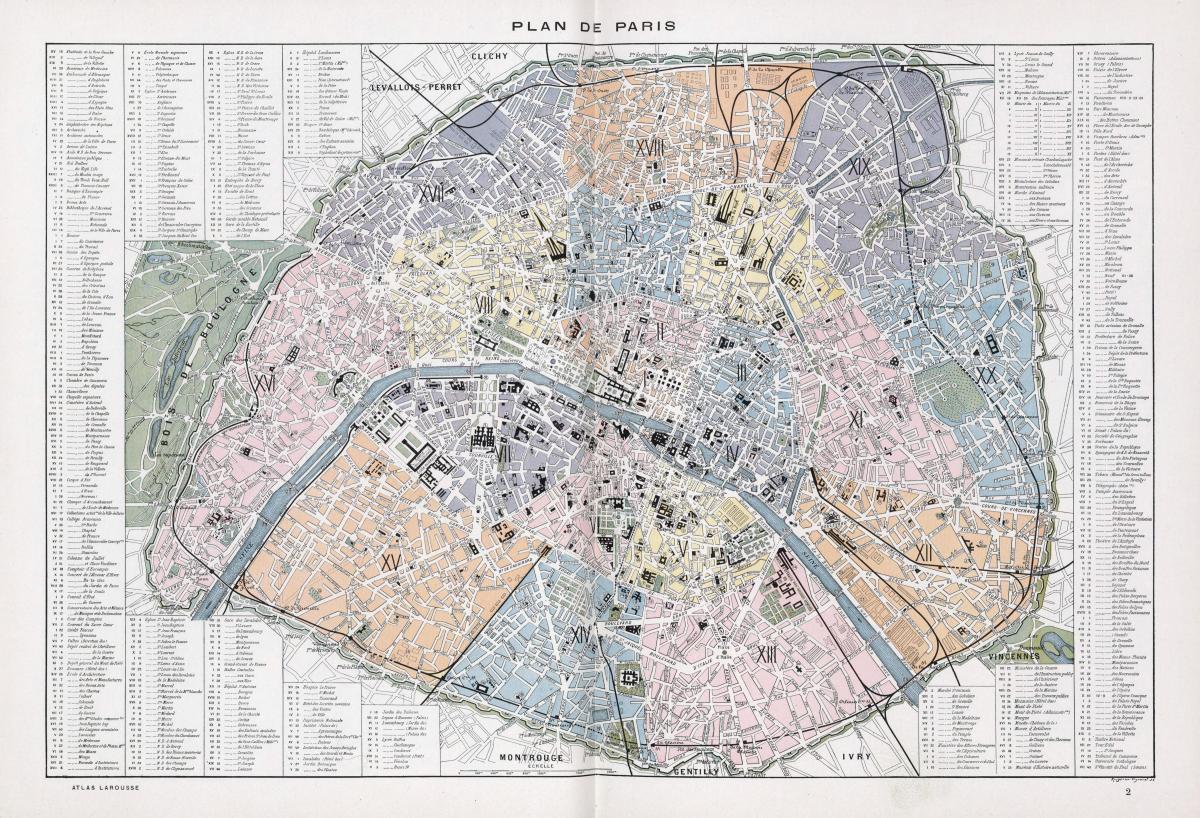 Χάρτης του Παρισιού το 1900