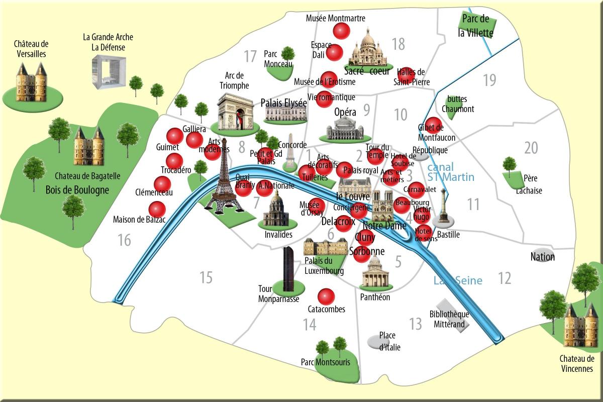 Χάρτης του παρισιού μνημεία