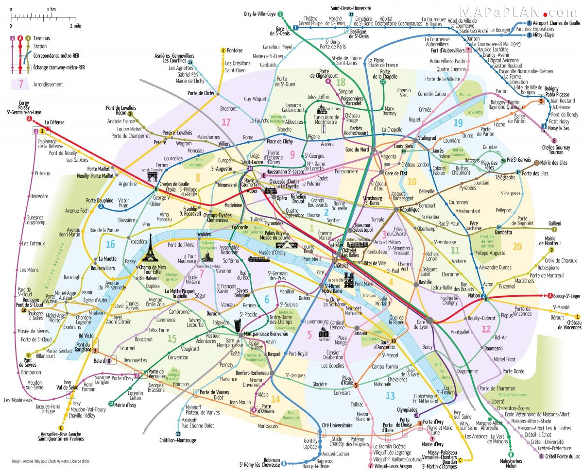 Χάρτης του μετρό του Παρισιού