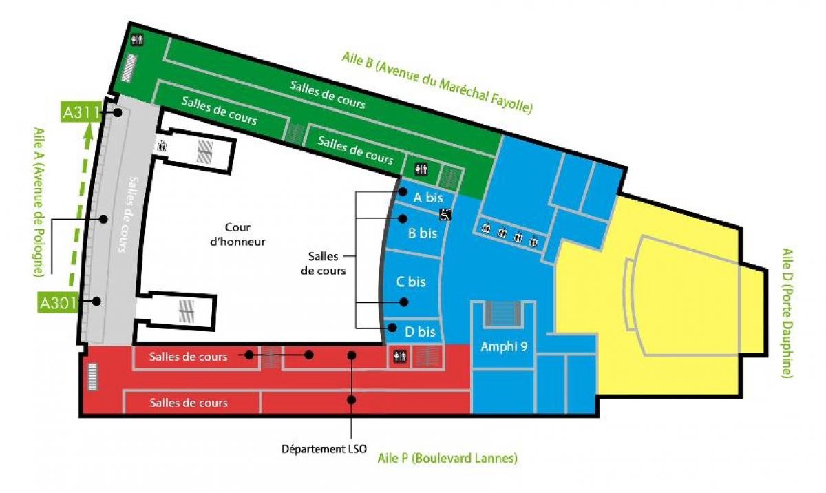 Χάρτης της Σχολή Dauphine - όροφο 3