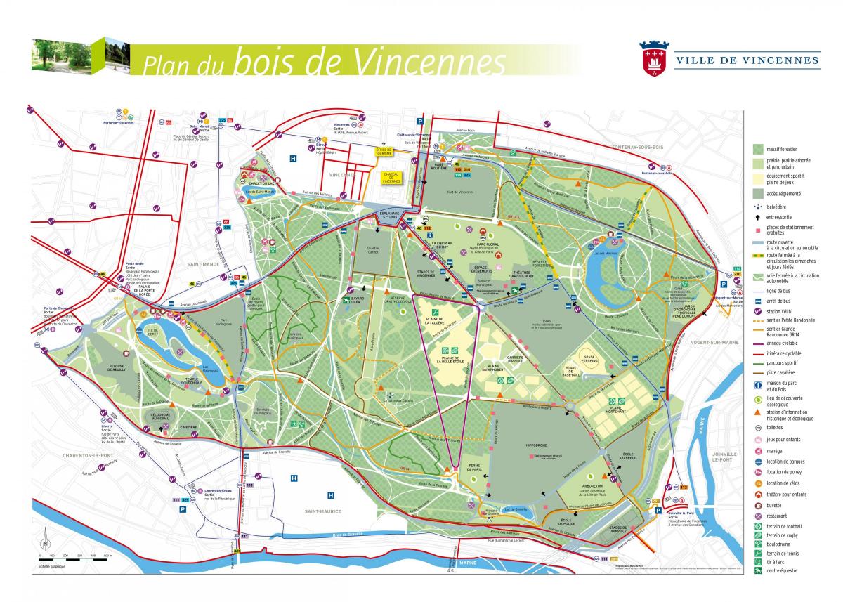 Χάρτης από Το Bois de Vincennes