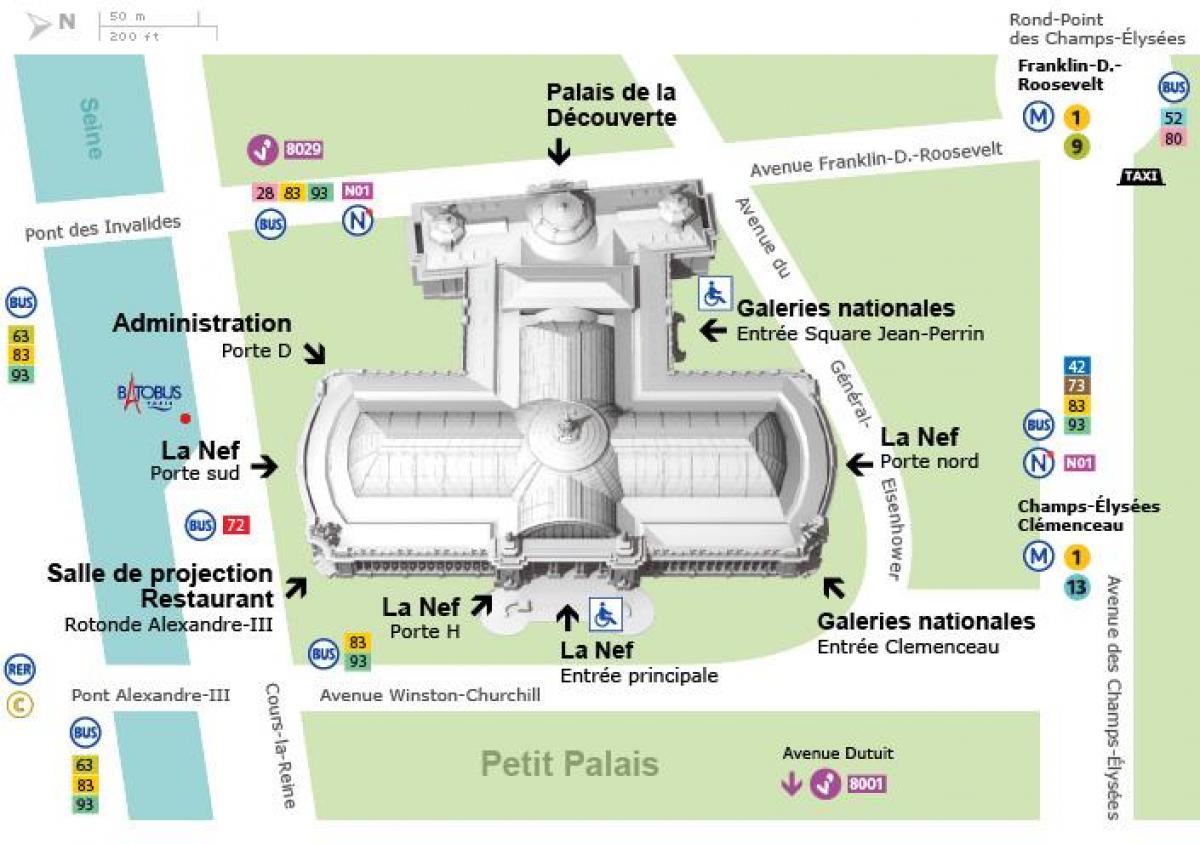 Χάρτης του Grand Palais