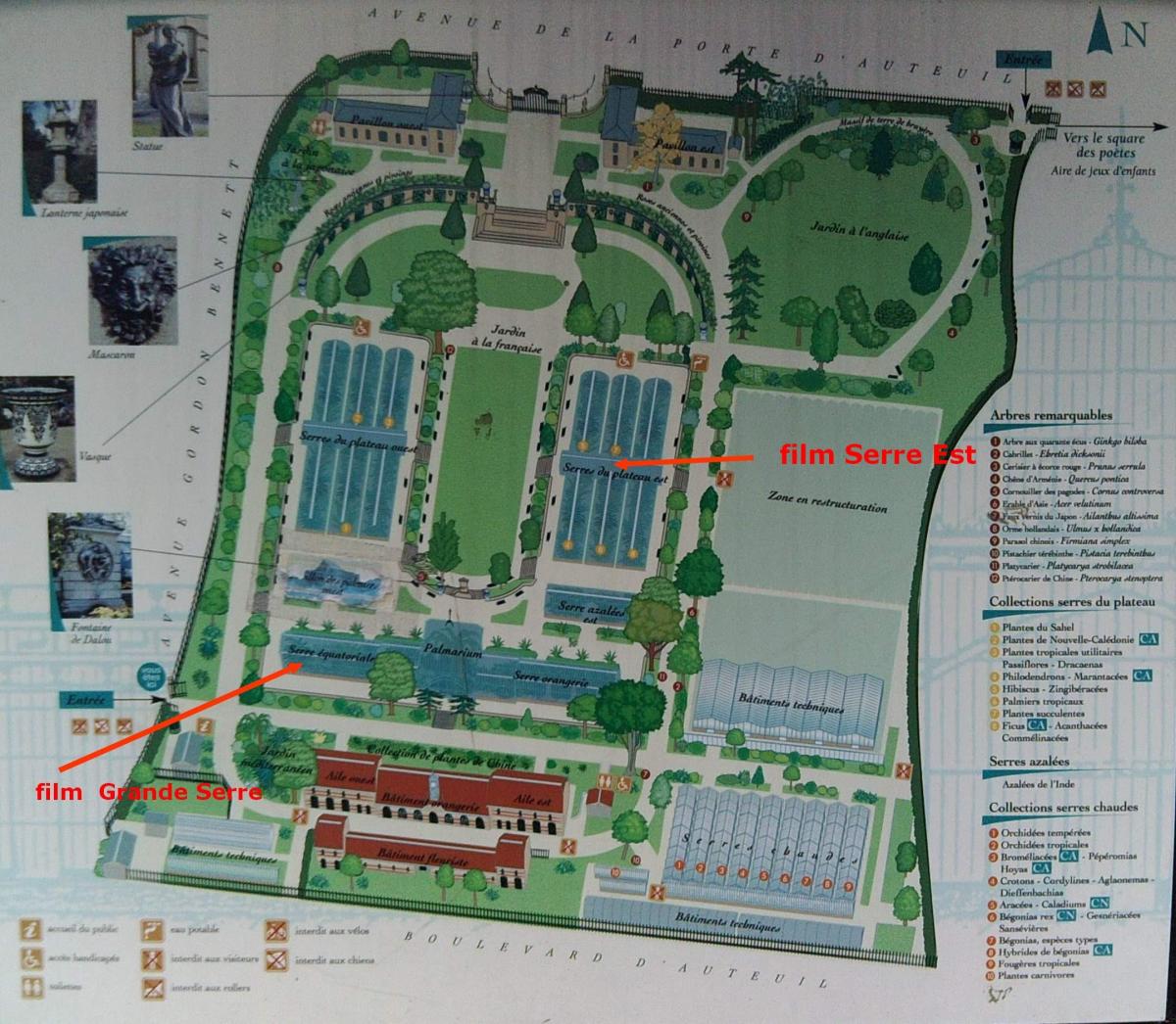 Χάρτης από Το Jardin des Serres D'auteuil