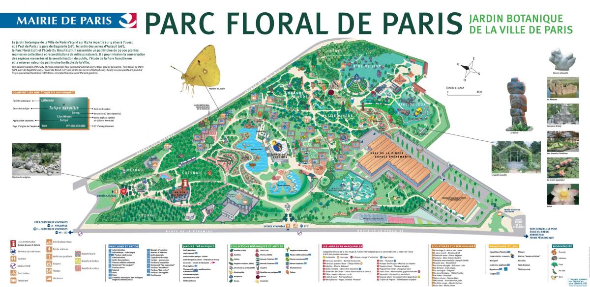 Χάρτης του Parc floral de Paris