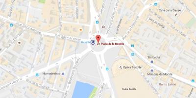 Χάρτης της Place de la Bastille
