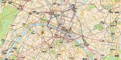 Χάρτης του Παρισιού λεωφορείο