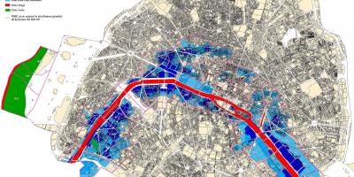 Χάρτης του Παρισιού πλημμυρών