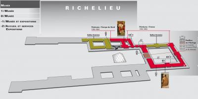 Χάρτης από Το Μουσείο του Λούβρου Επίπεδο 2