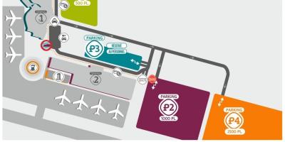 Χάρτης από το αεροδρόμιο του Beauvais στάθμευσης