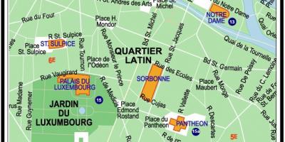 Χάρτης του καρτιέ Λατέν του Παρισιού