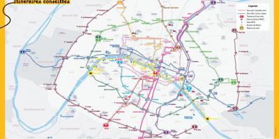 Χάρτης του Παρισιού βόλτα με το ποδήλατο