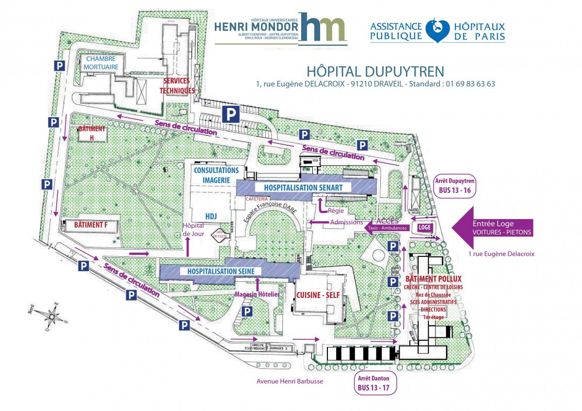 Χάρτης της Joffre-Dupuytren νοσοκομείο