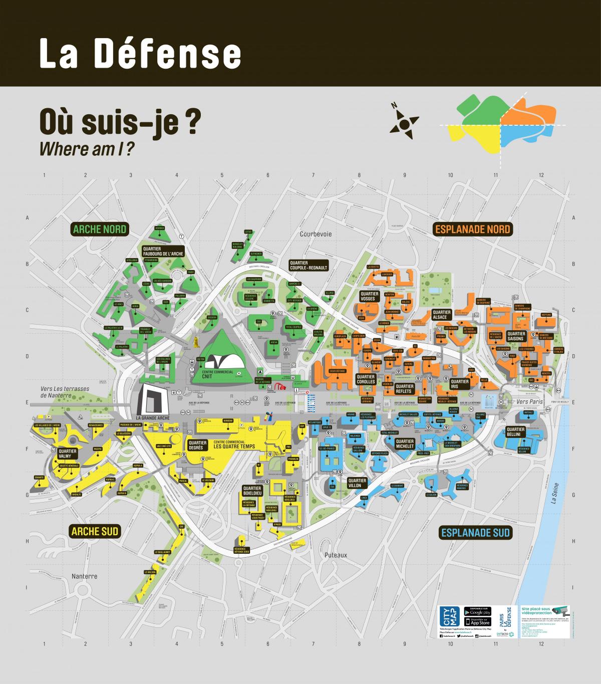 Χάρτης της La Défense