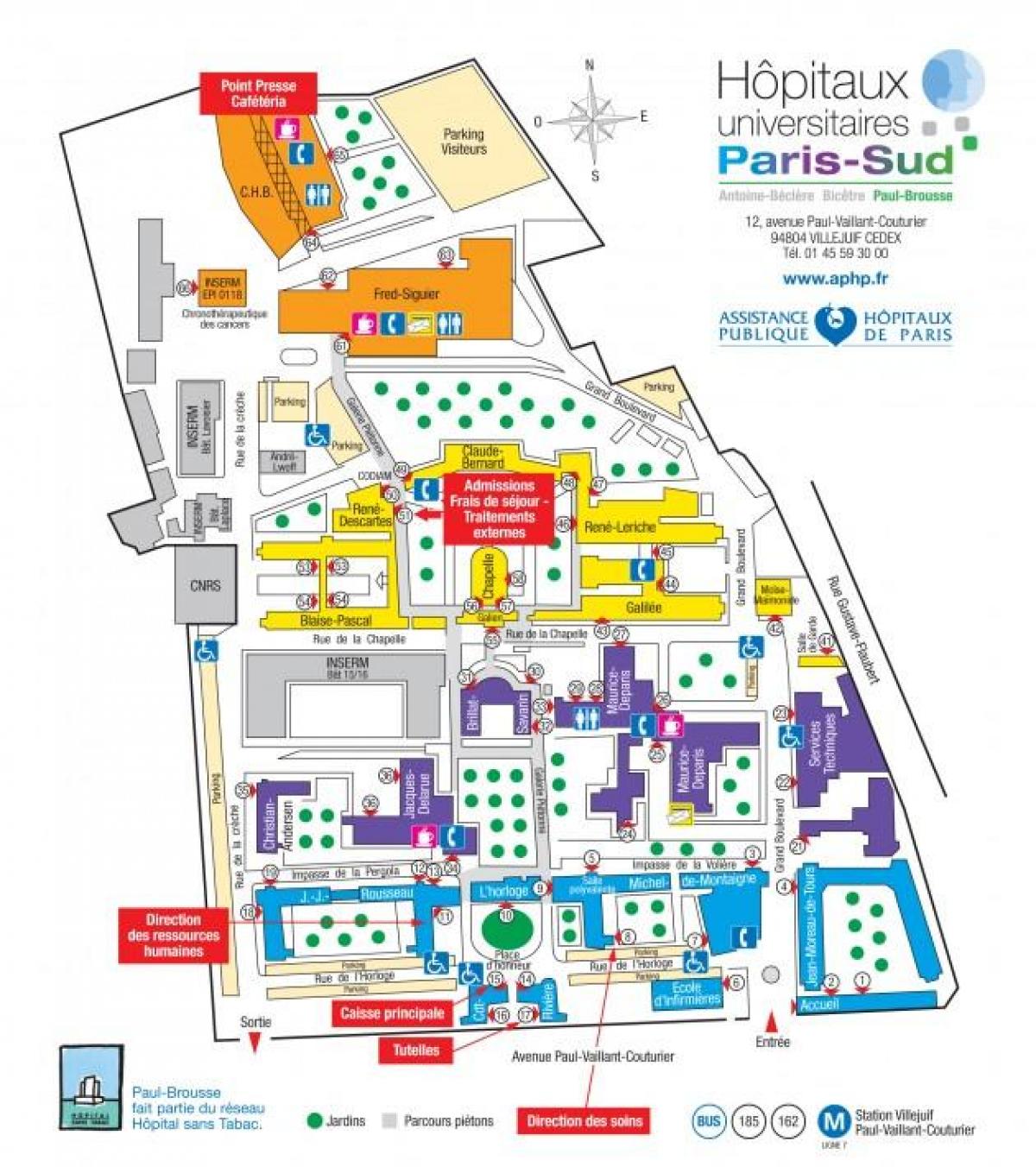 Χάρτης της Paul-Brousse νοσοκομείο