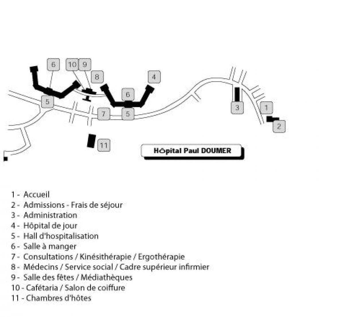 Χάρτης του Paul Doumer νοσοκομείο