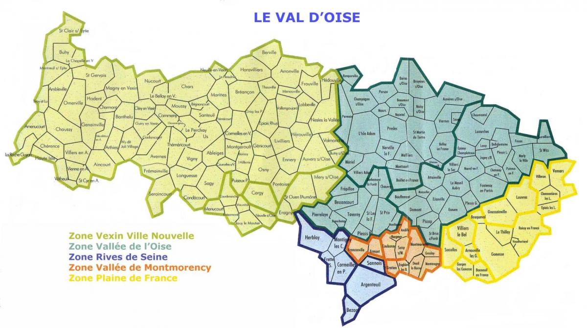 Χάρτης της Val-d'oise