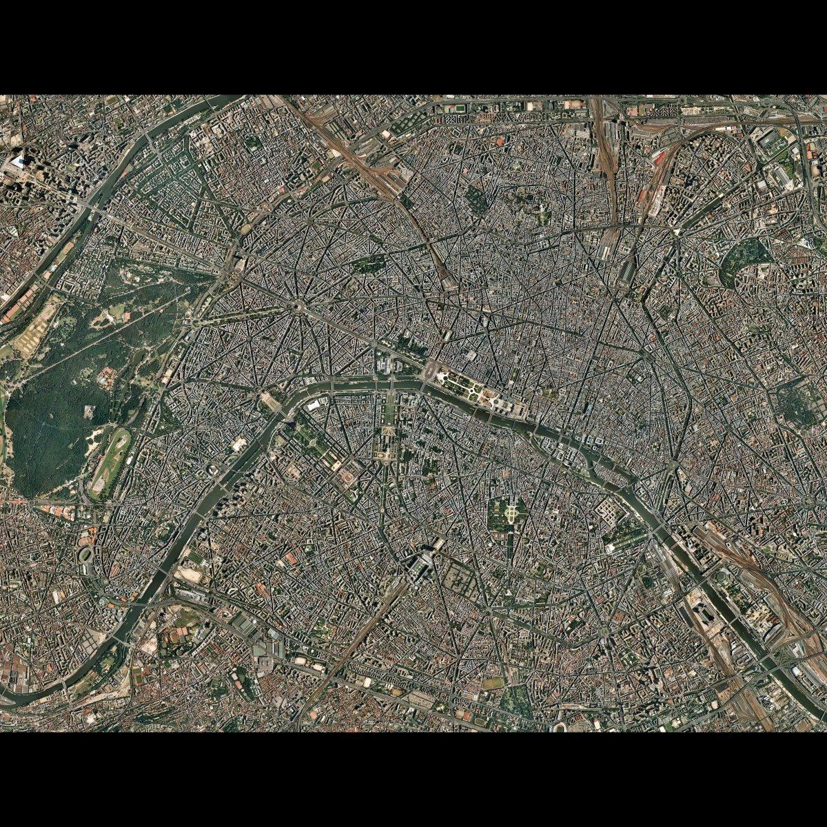 Χάρτης της δορυφορικής Παρίσι