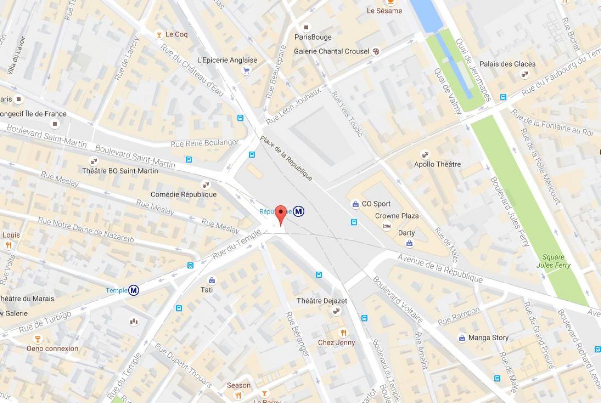 Χάρτης της Place de la République