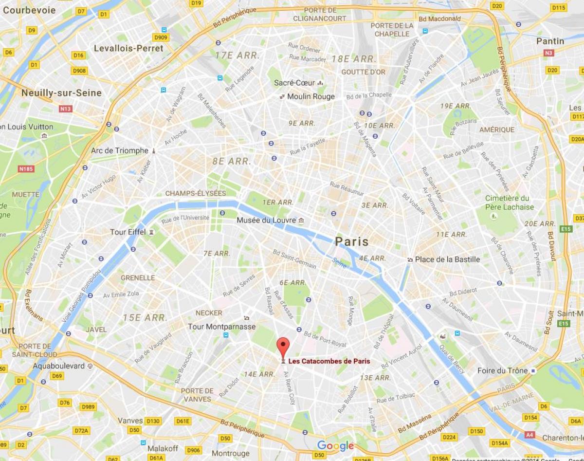 Χάρτης της Κατακόμβες του Παρισιού