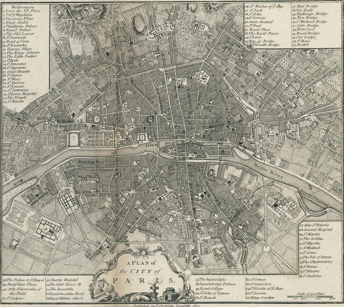 Εμφάνιση χάρτη Παρίσι 1800