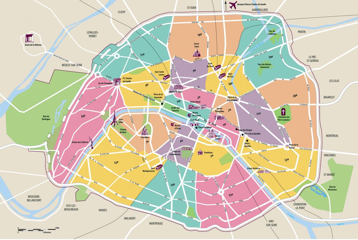Χάρτης του Παρισιού, εντός των τειχών