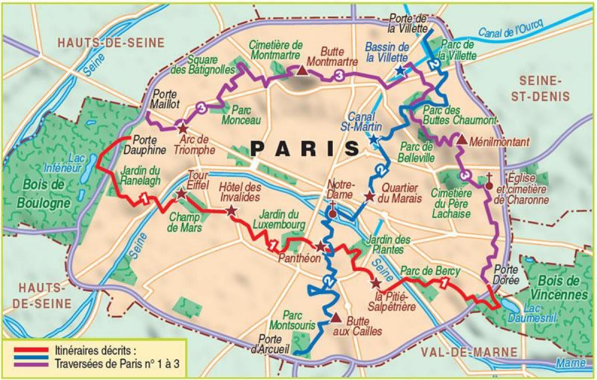 Χάρτης του Παρισιού, πεζοπορία