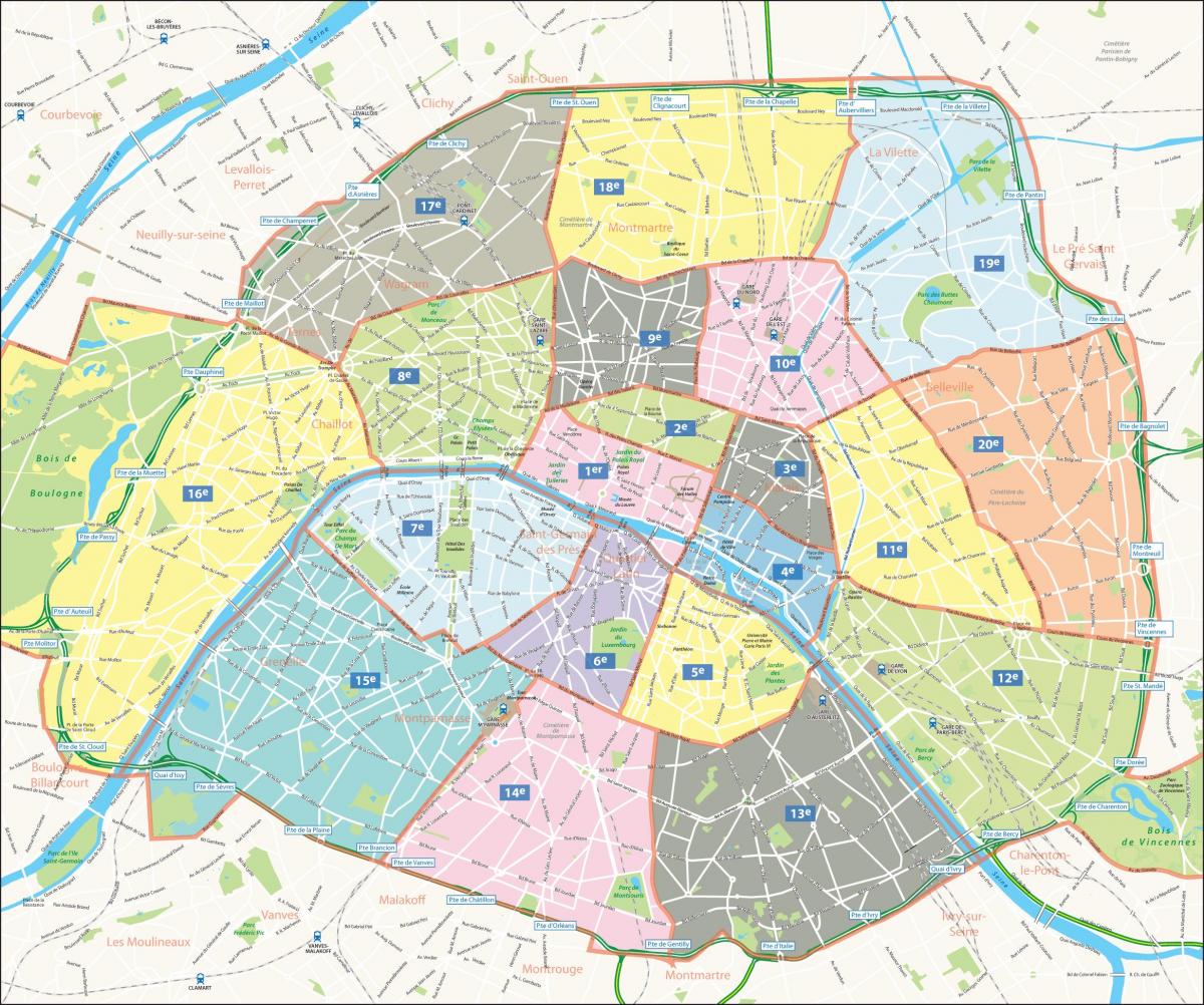 Εμφάνιση χάρτη διαμερίσματα του Παρισιού