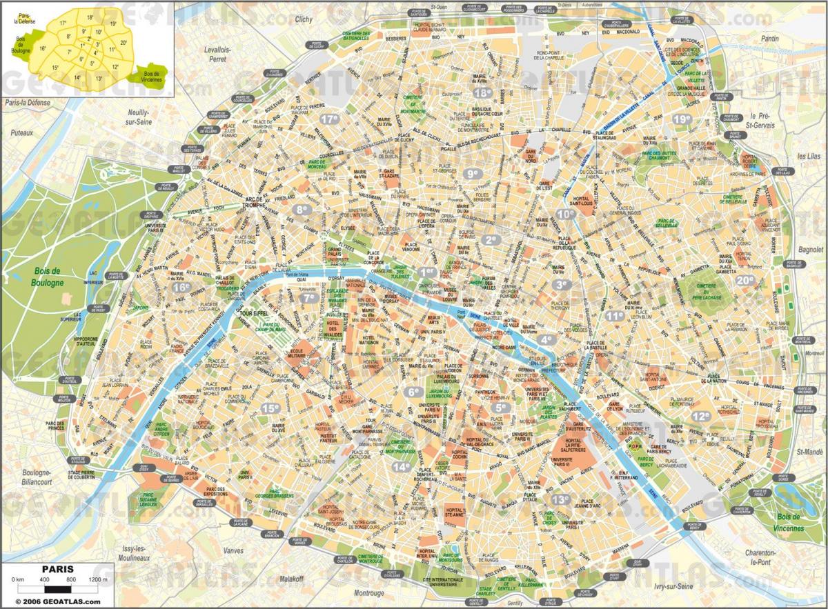 Χάρτης της στους Δρόμους του Παρισιού