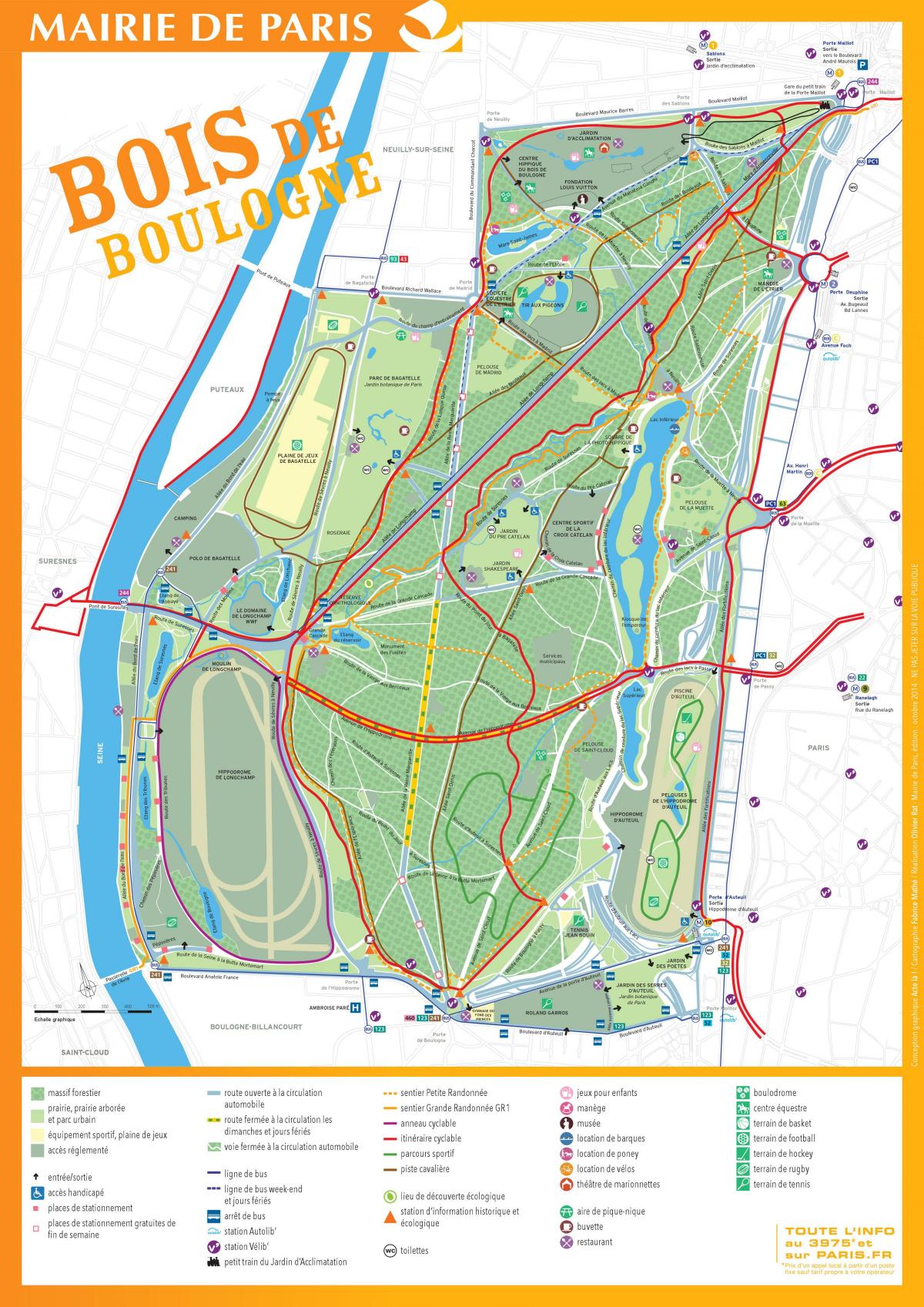 Χάρτης από Το Bois de Boulogne
