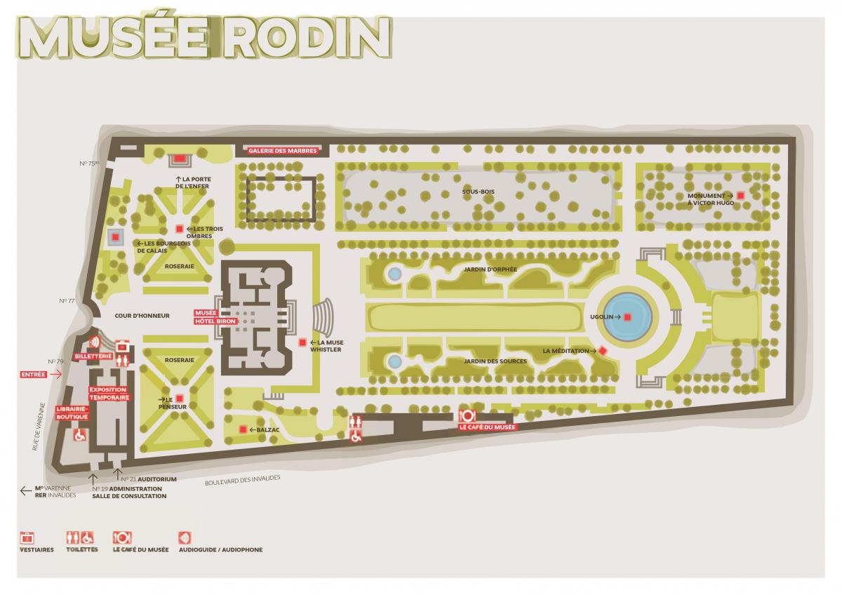 Χάρτης του Musée Rodin
