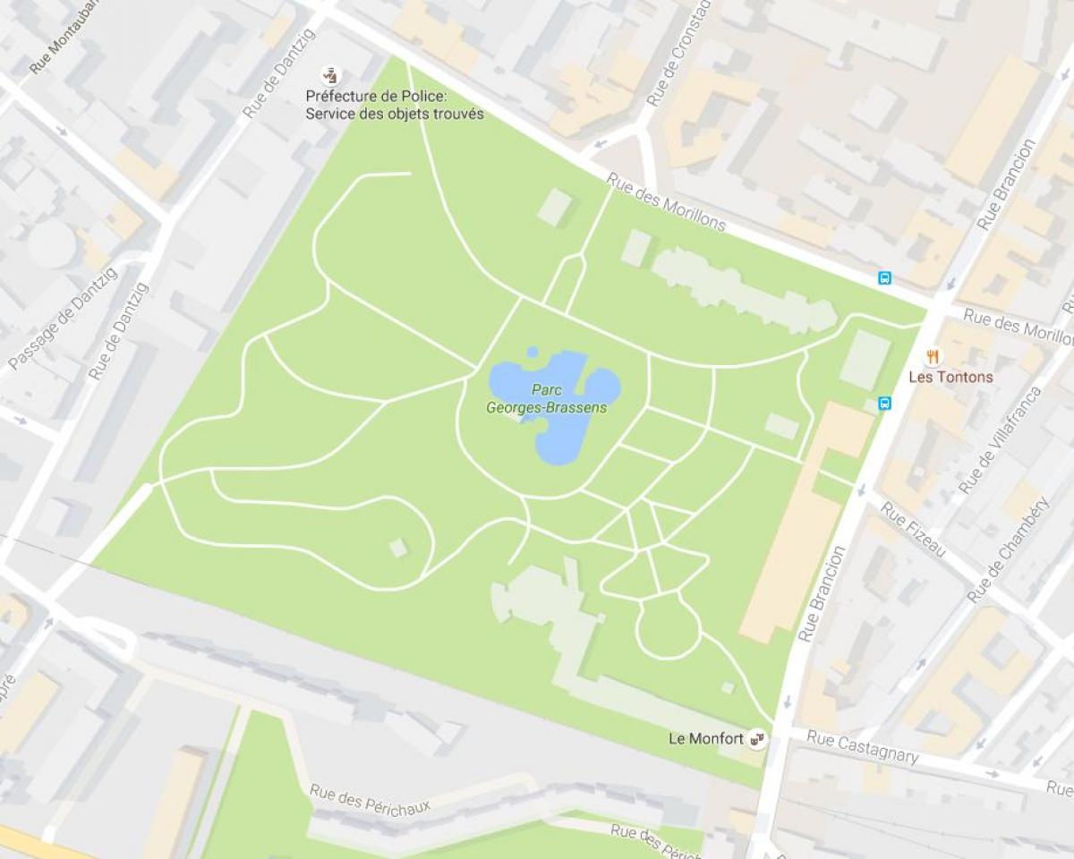 Χάρτης από Το Πάρκο Georges-Brassens
