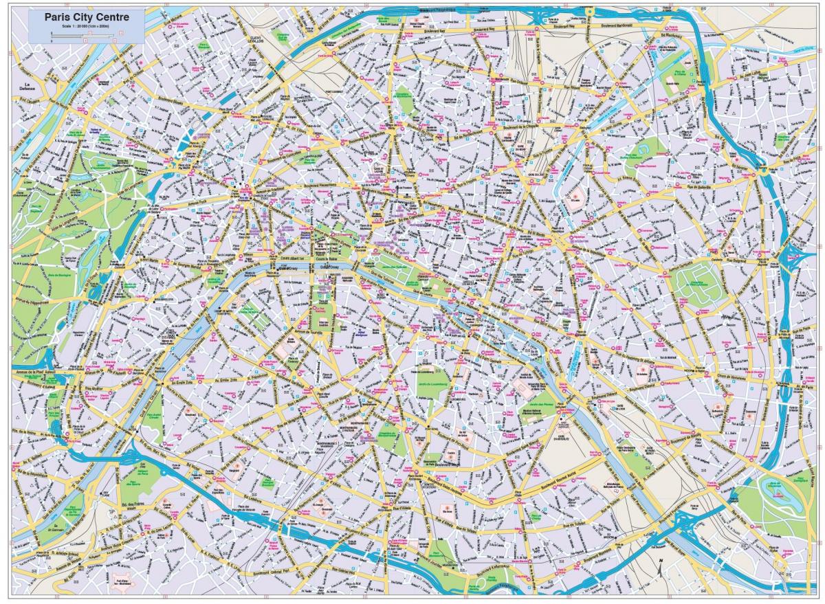 Χάρτης από το κέντρο της πόλης Paris