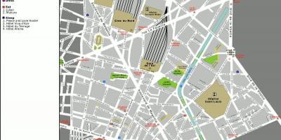 Χάρτης της 10ο διαμέρισμα του Παρισιού