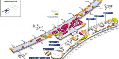 Χάρτης της CDG αεροδρόμιο 2Ε