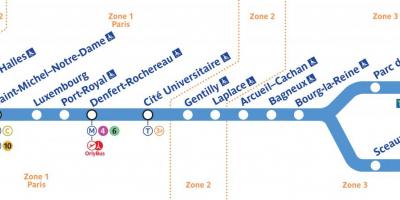 Χάρτης του RER B